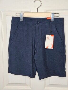 NWT Ripzone Boys UV Protection Bermuda Shorts Blue Stretch Kids Size L Beach